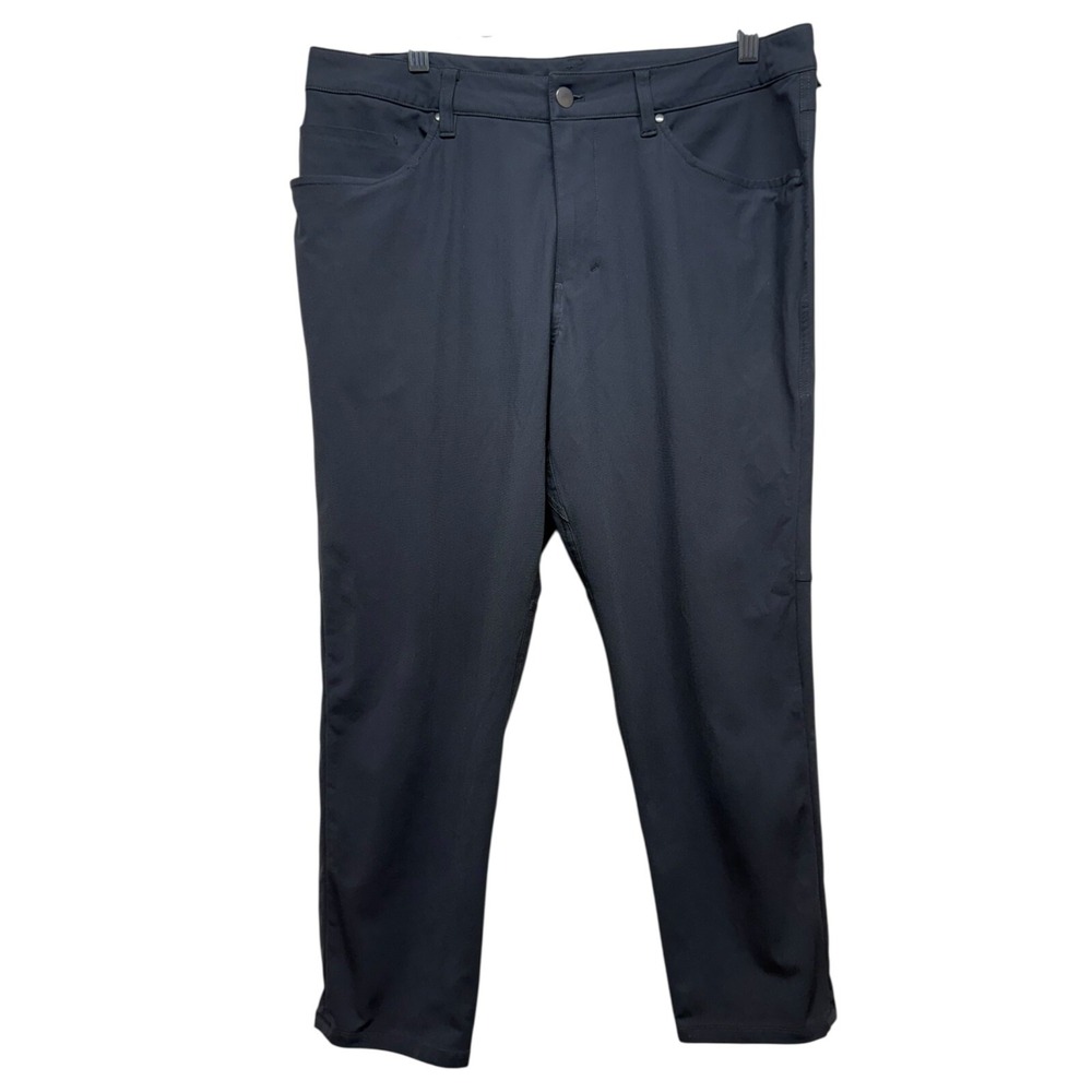 Lululemon Pants Mens Sz 34 ABC‎ Classic Fit 5 Pocket Warpstreme Gray Stretch